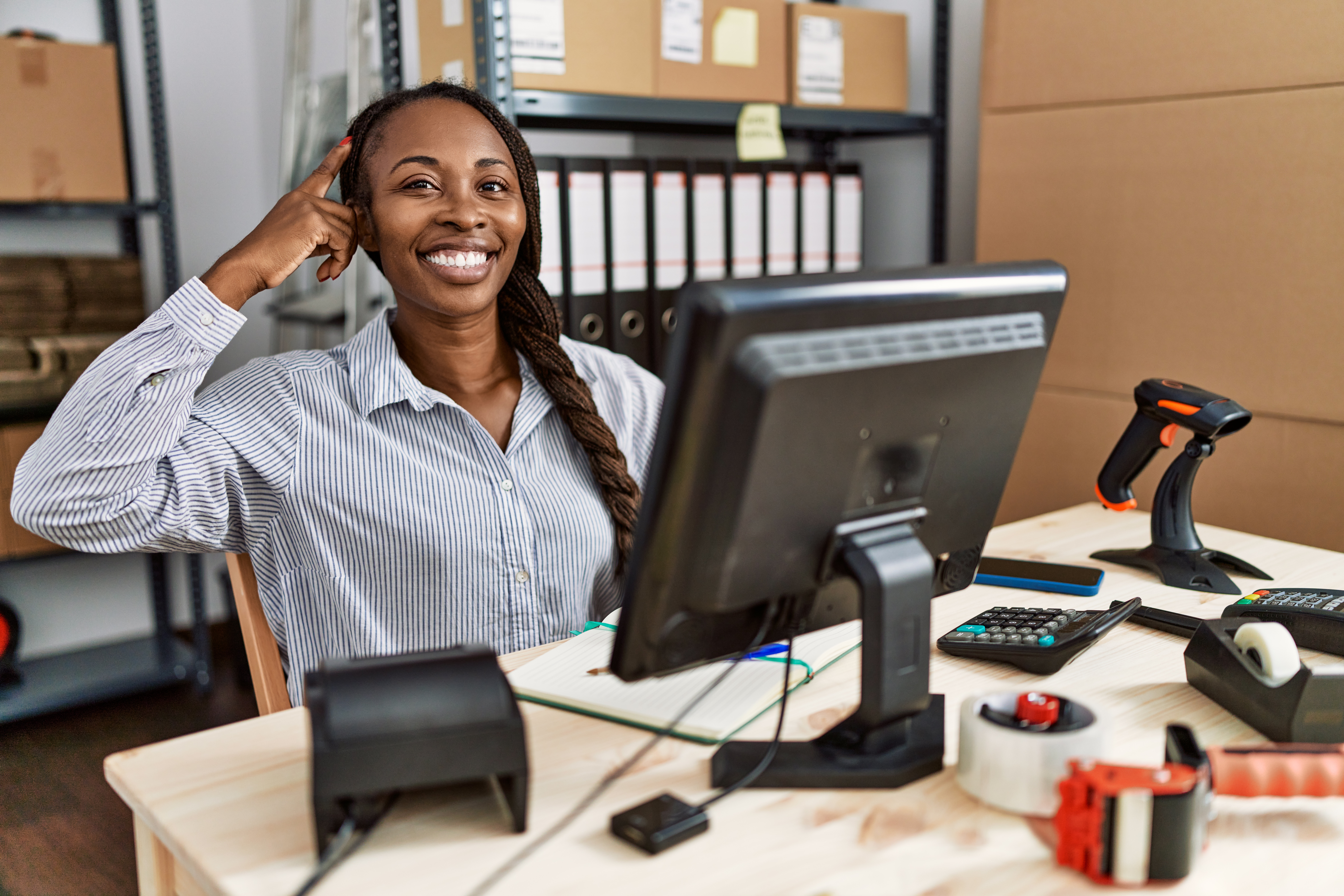 African woman entrepreneur with a great business idea